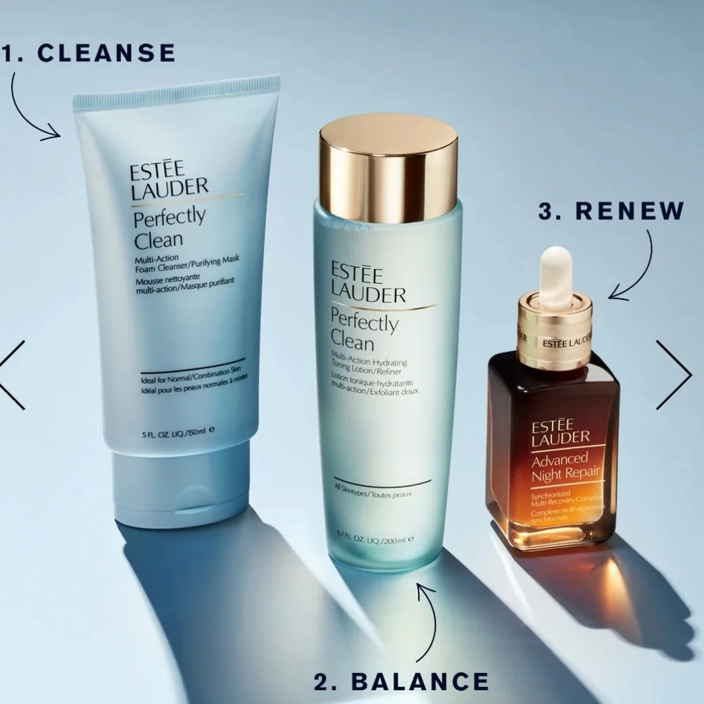 Estee Lauder Perfectly Clean Multi-Action Hydrating Toning Lotion, 6.7oz., New